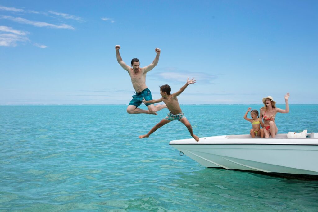 Paradis Beachcomber Family Trip on Boat