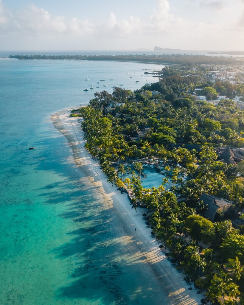 Trou aux Biches Beachcomber Aerial Beach View