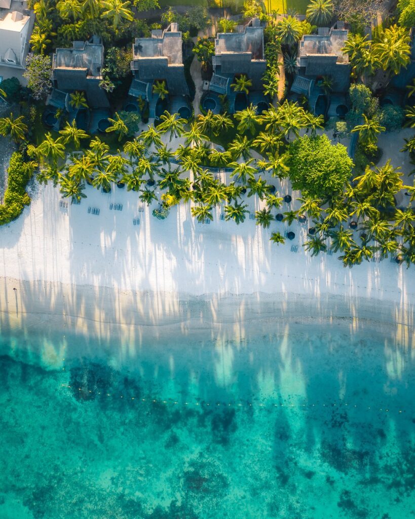 Trou aux Biches Beachcomber Aerial Beach View