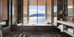 One&Only Portonovi Montenegro - Panoramic Bayview from Suite Bathroom